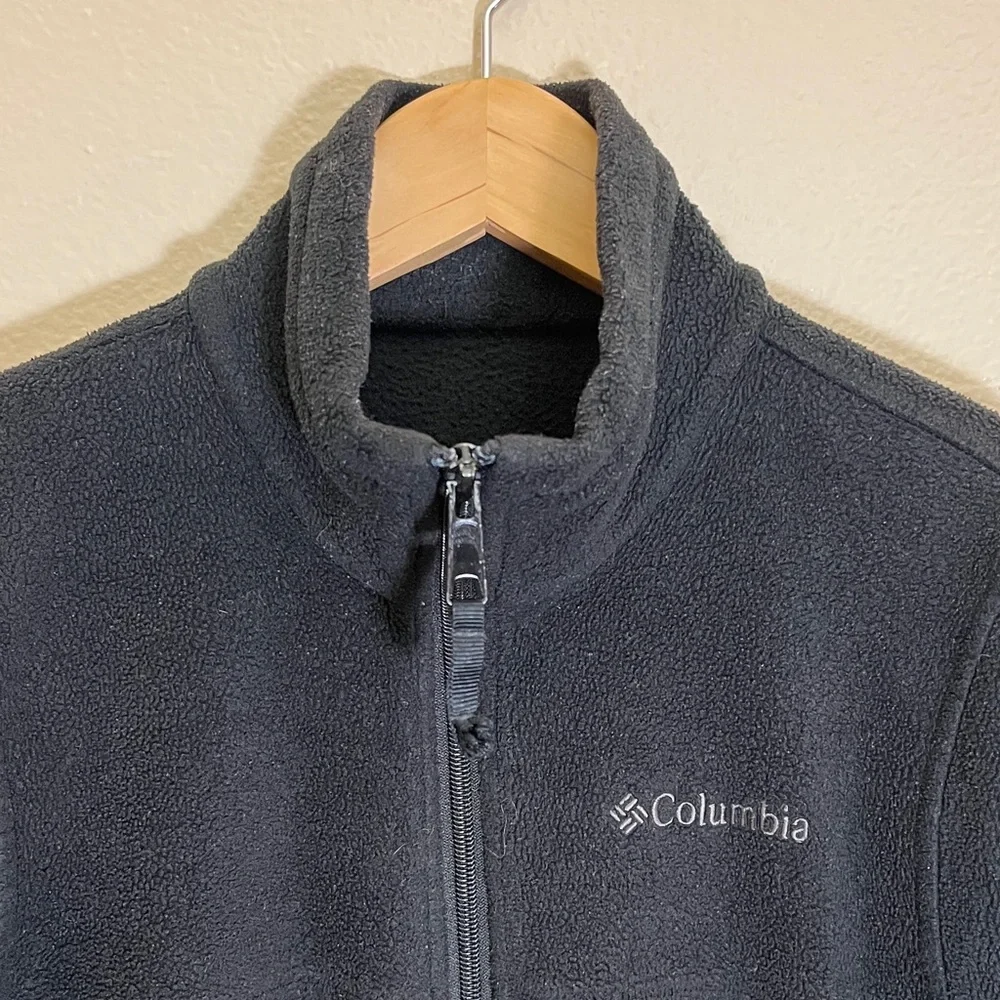Columbia Black Full-Zip Fleece Sweatshirt